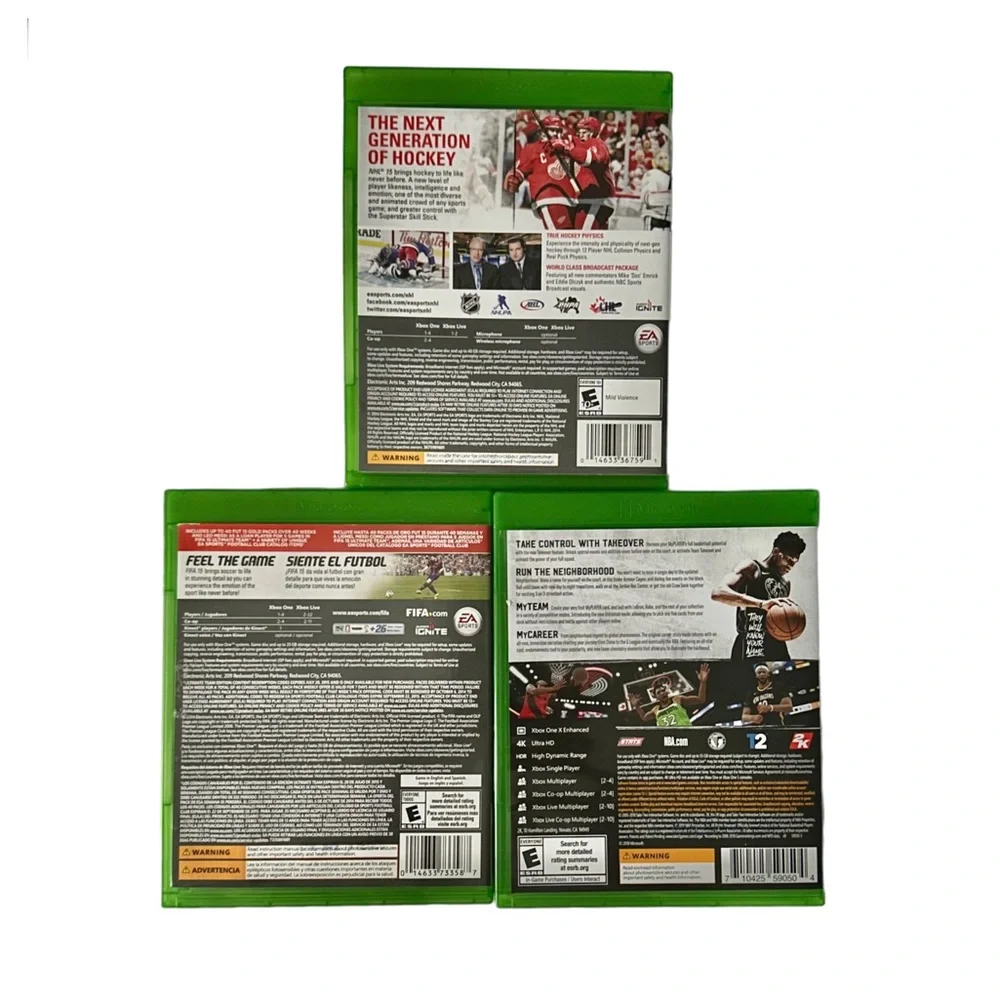 Xbox One Professional Sports Game Bundle, FIFA 15 NHL 15 & NBA 2K19